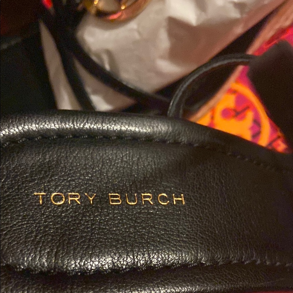 Tory Burch Perfect Black Calf Leather Espadrilles. New in Box - Picture 7 of 8